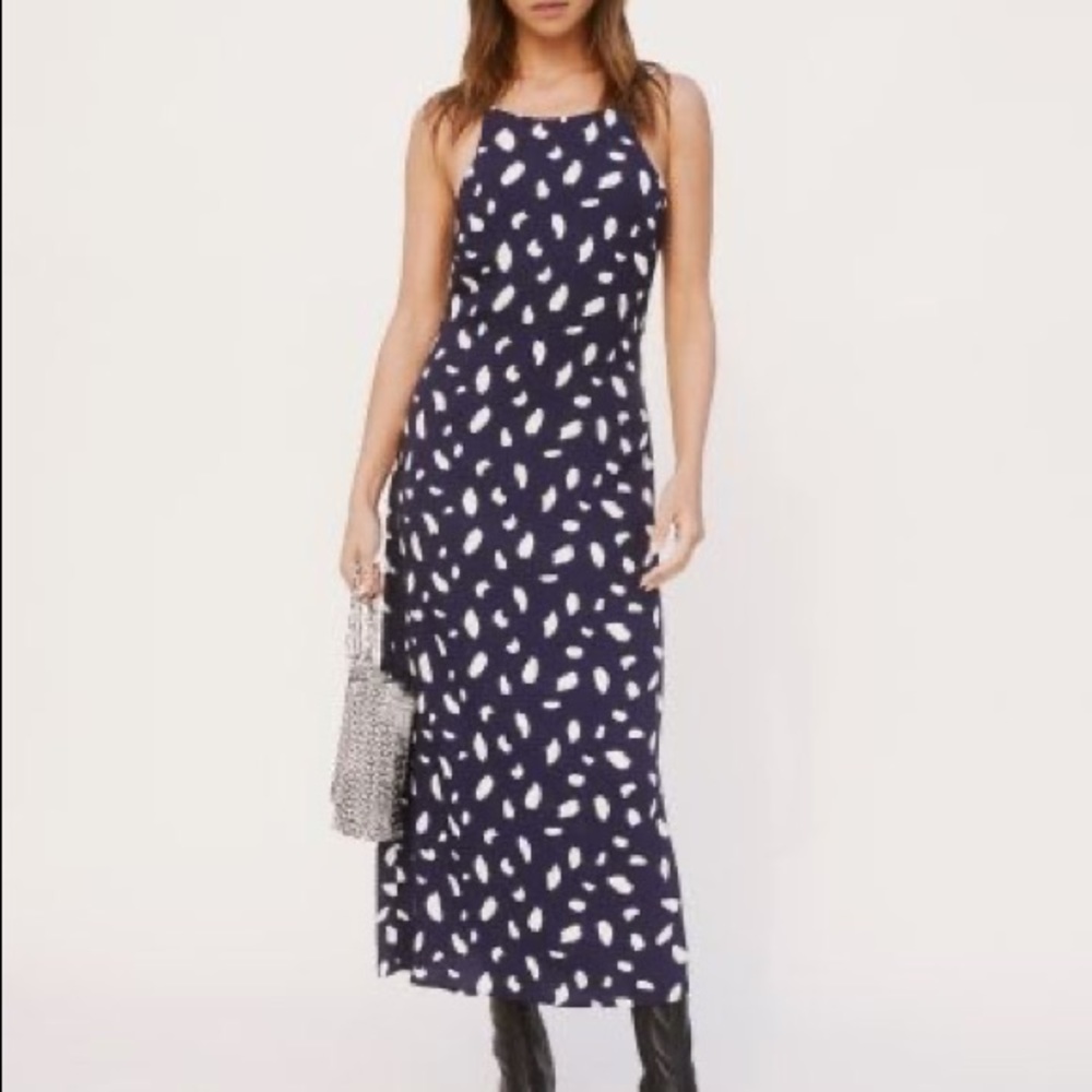 Reformation Des Dress in Splatter XS